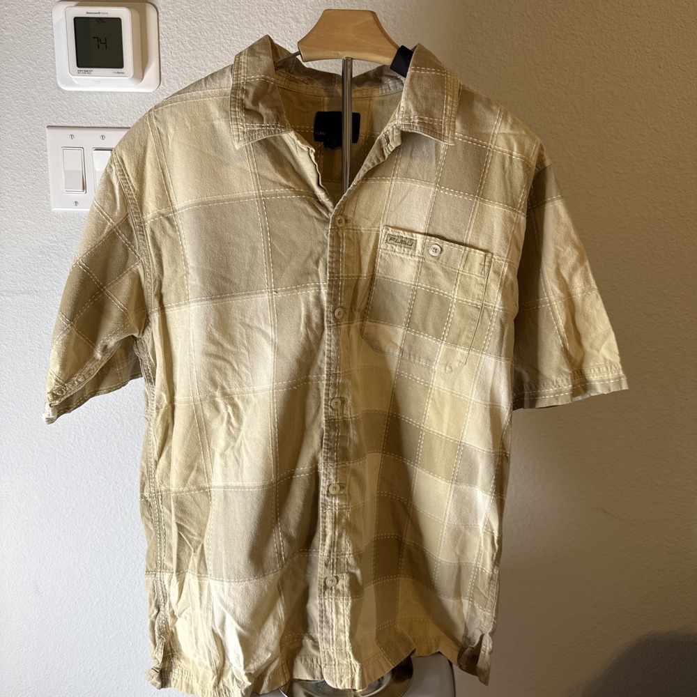FUBU Men's Checked Short Sleeve Button Up Shirt Size‎ XL